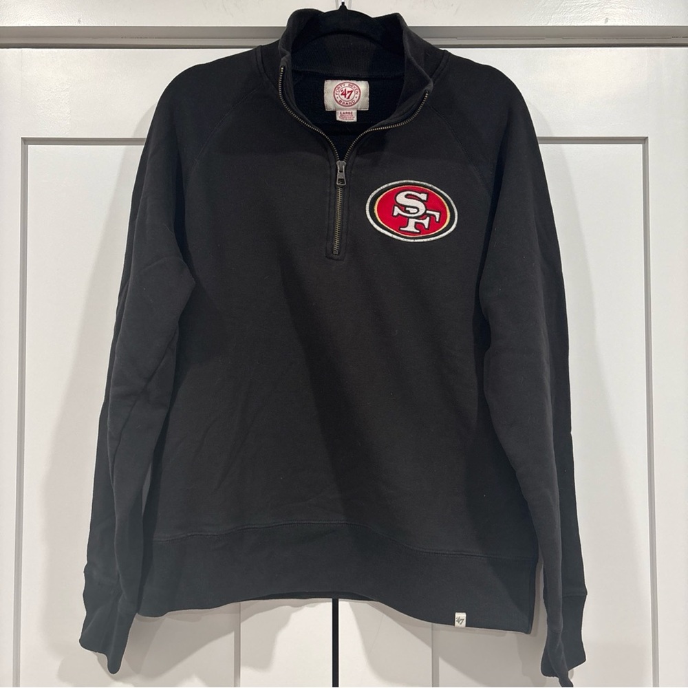 ‘47 Forty-Seven San Francisco 49ers Quarter Zip Pullover Mens Size Large NFL